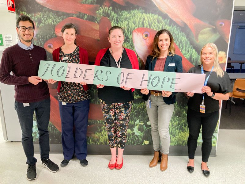 Staff sharing messages of hope during Mental Health Month