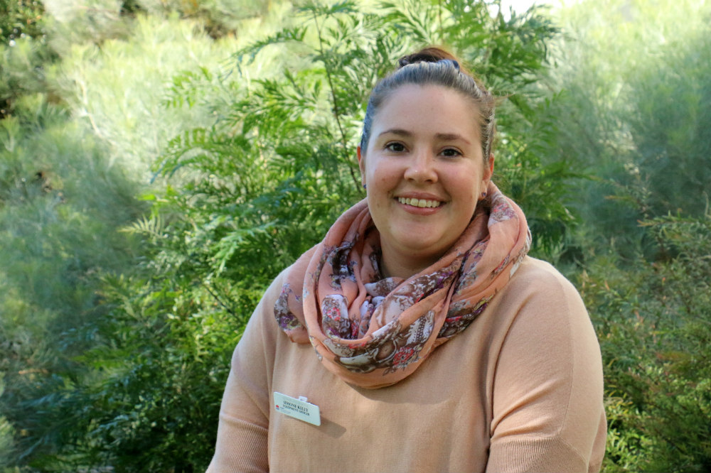 Smiling lady in outdoor setting