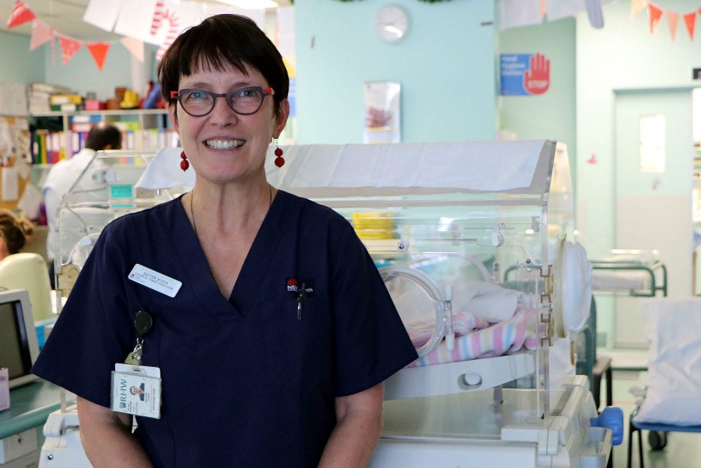 Lady in newborn care centre