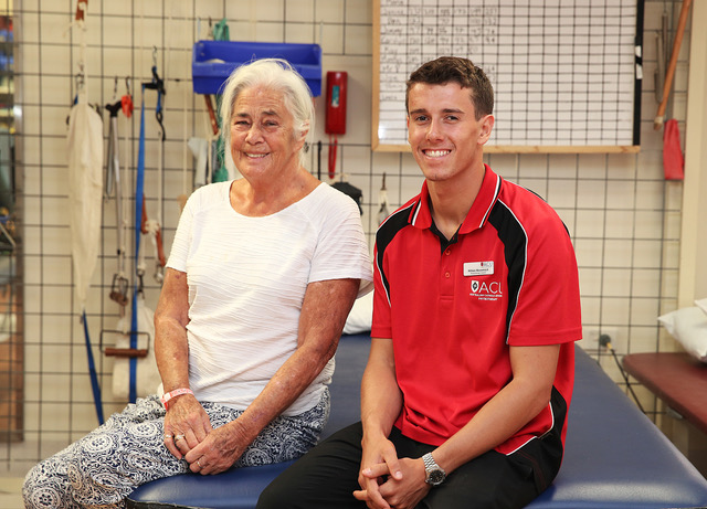 Photo of Physio student with patient