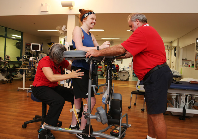 Photo of patient in gym