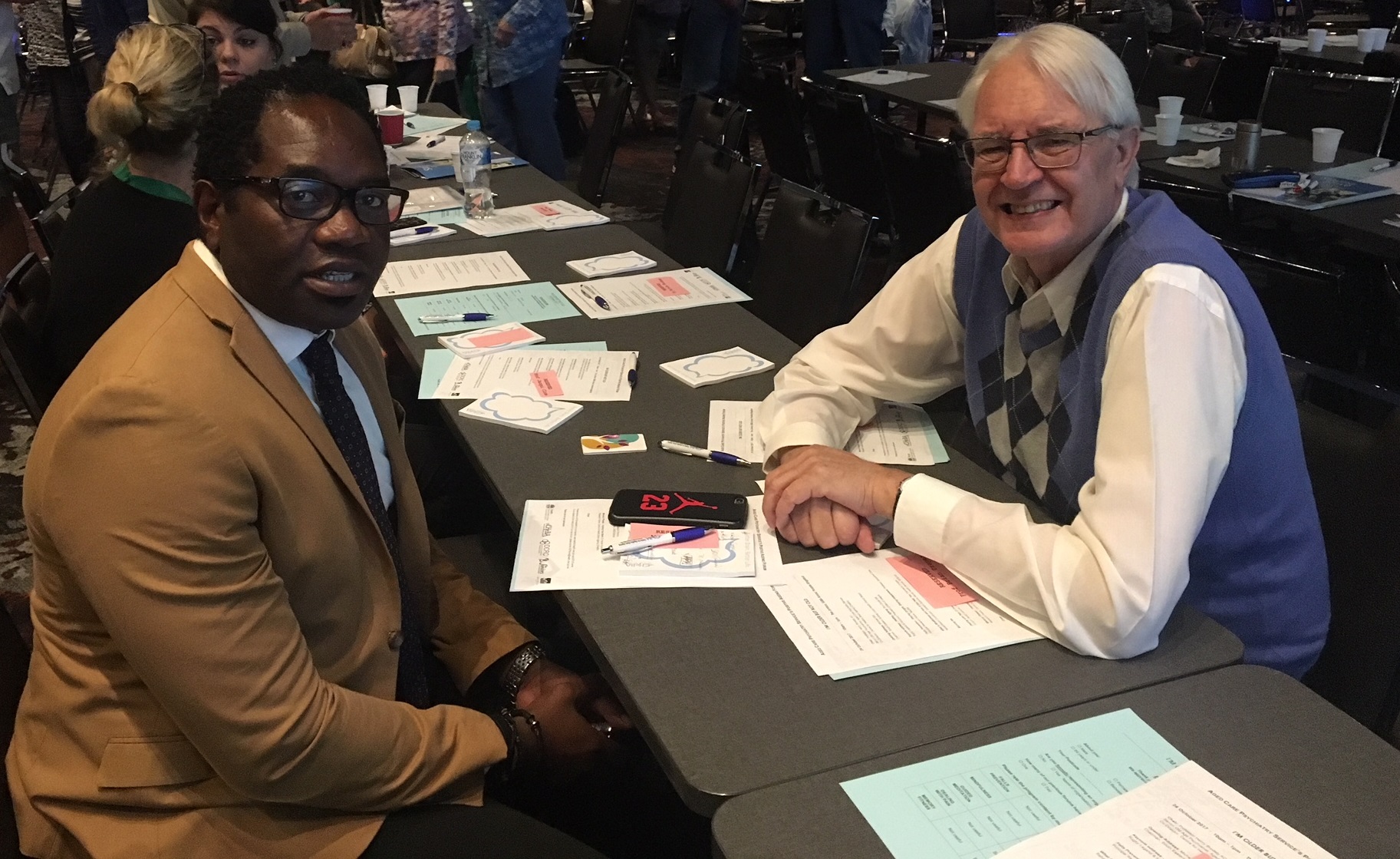 Mike Gatsi (Service Director, Eastern Suburbs Mental Health Services) and Professor Brian Draper (Clinical Lead, Aged Care Psychiatry Service) 