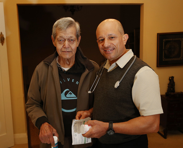 Photo of Aged Care Health Worker assessing patient