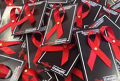World AIDS Day red ribbons