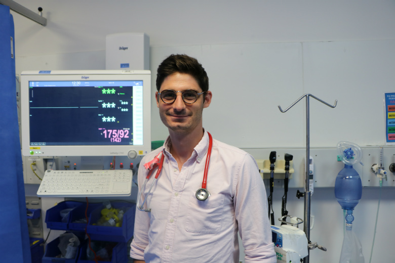 Young doctor in hospital setting