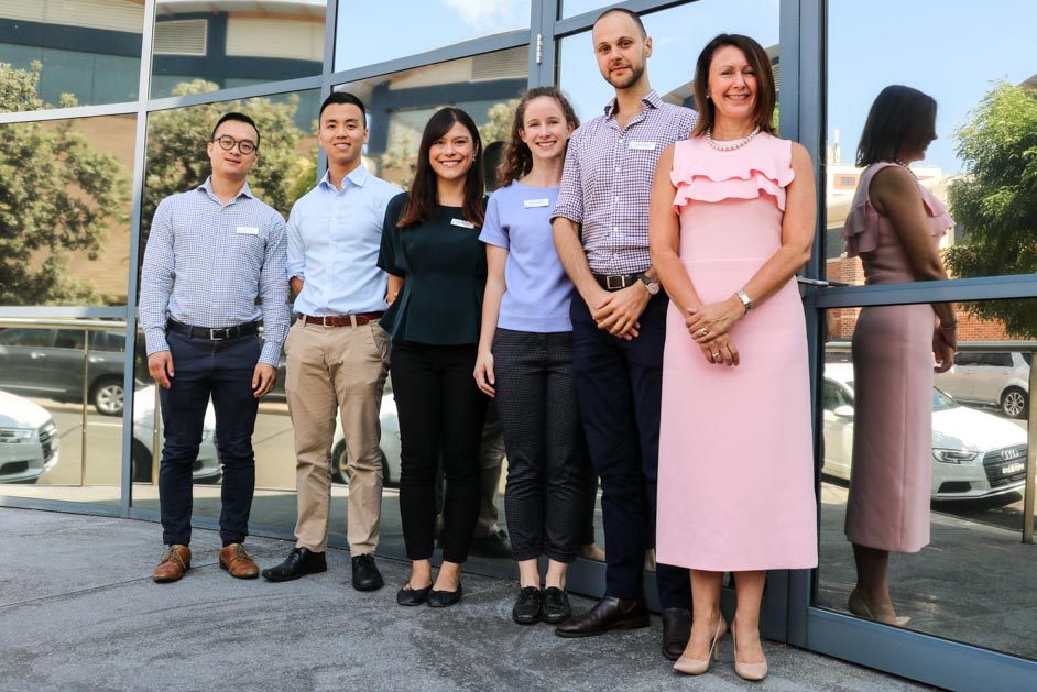 St George Hospital 2019 interns with Leisa Rathborne (General Manager, St George Hospital) 