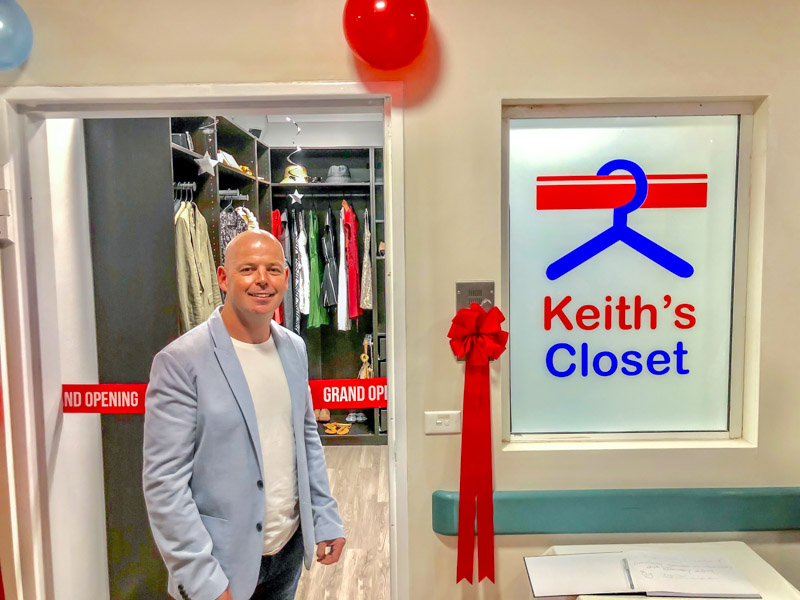 Keith in front of Keith’s Closet
