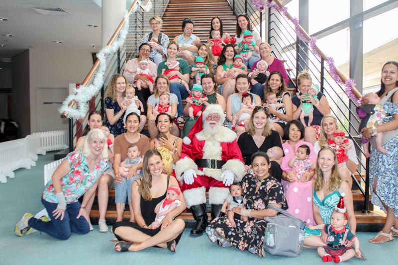 Santa visiting mothers and babies at The Royal