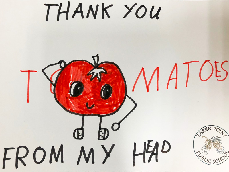 Artwork from child, thanking healthcare staff