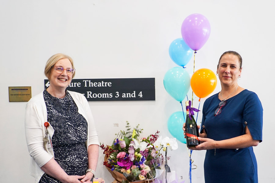 Vanessa alongside Helen McCarthy, Director of Nursing and Midwifery Services at The Royal, at Vanessa’s farewell morning tea