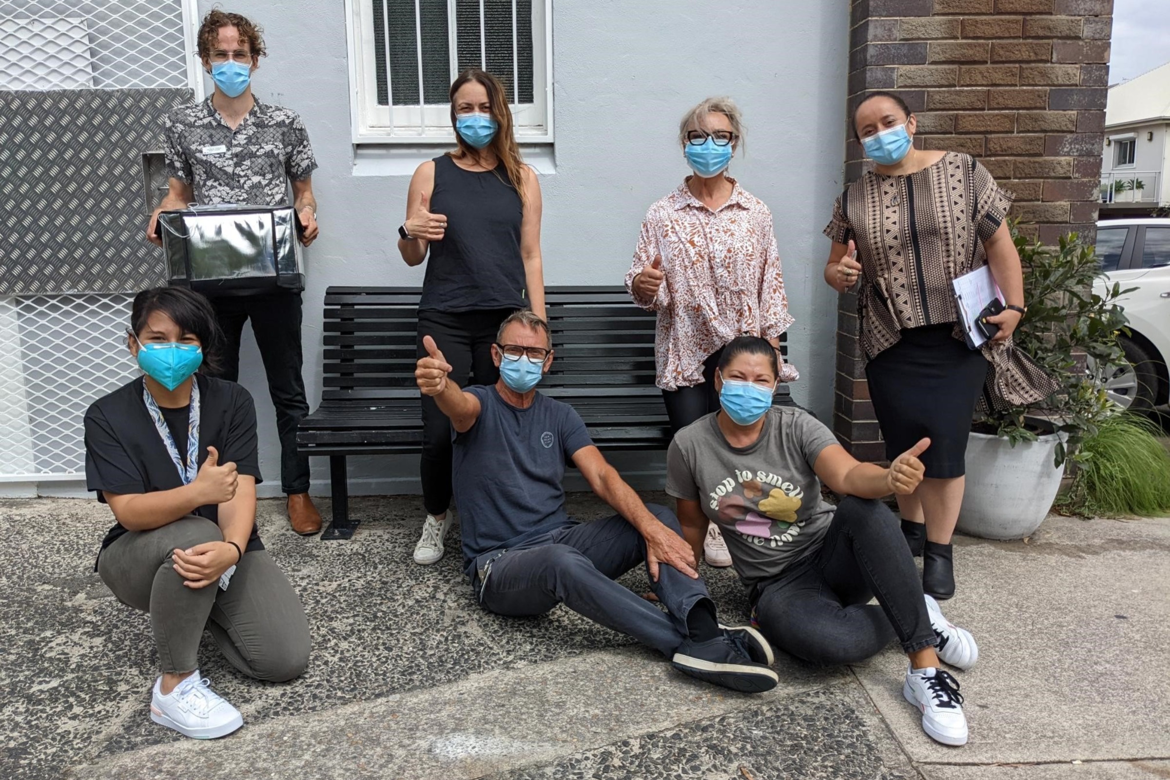 Staff members out the front of the community health service
