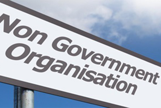 Sign saying non government organisation