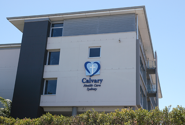Calvary health care building,  information about care available 