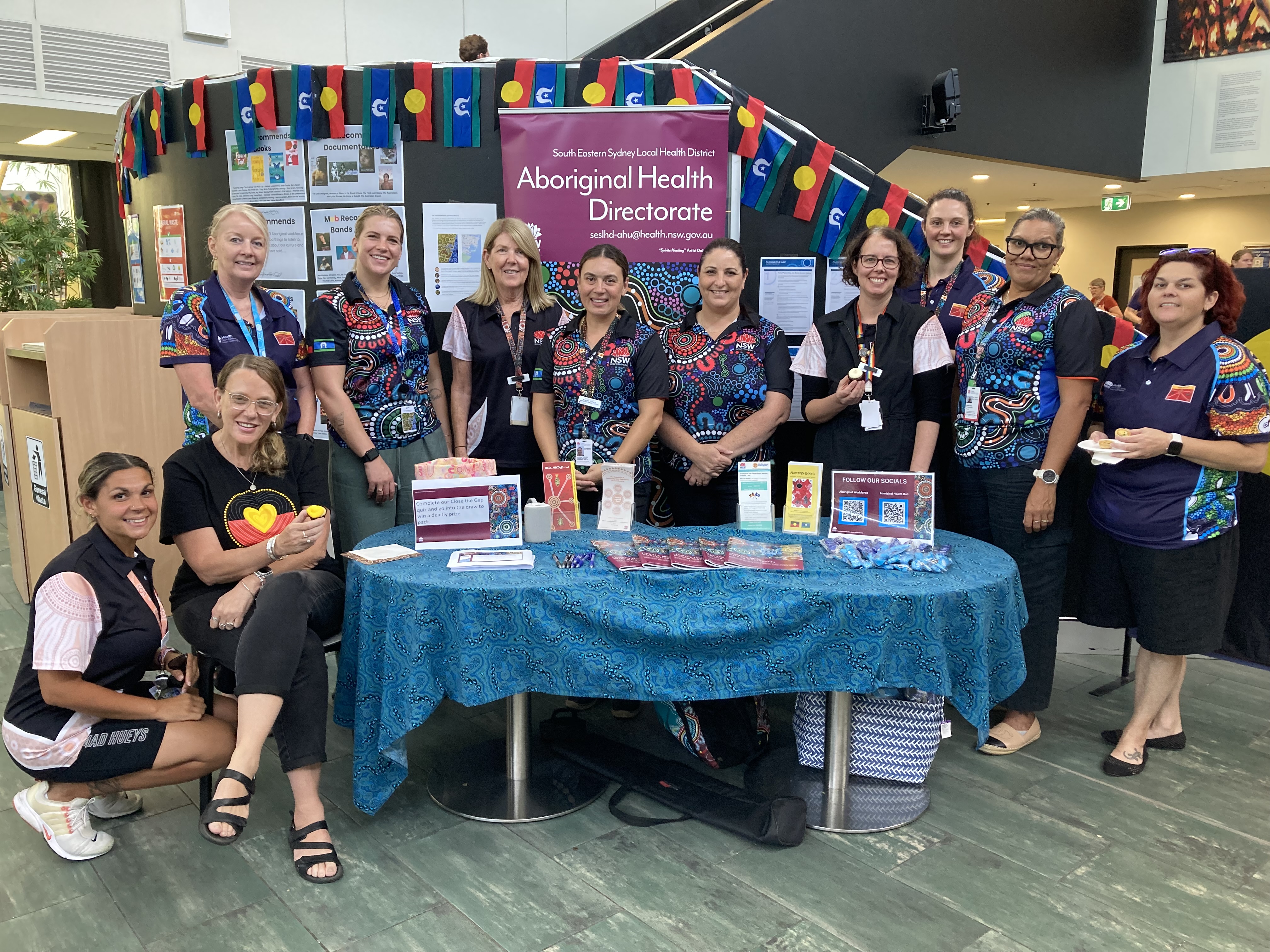 Members of the Aboriginal Health Directorate and Aboriginal workforce at Sutherland Hospital on Close the Gap Day