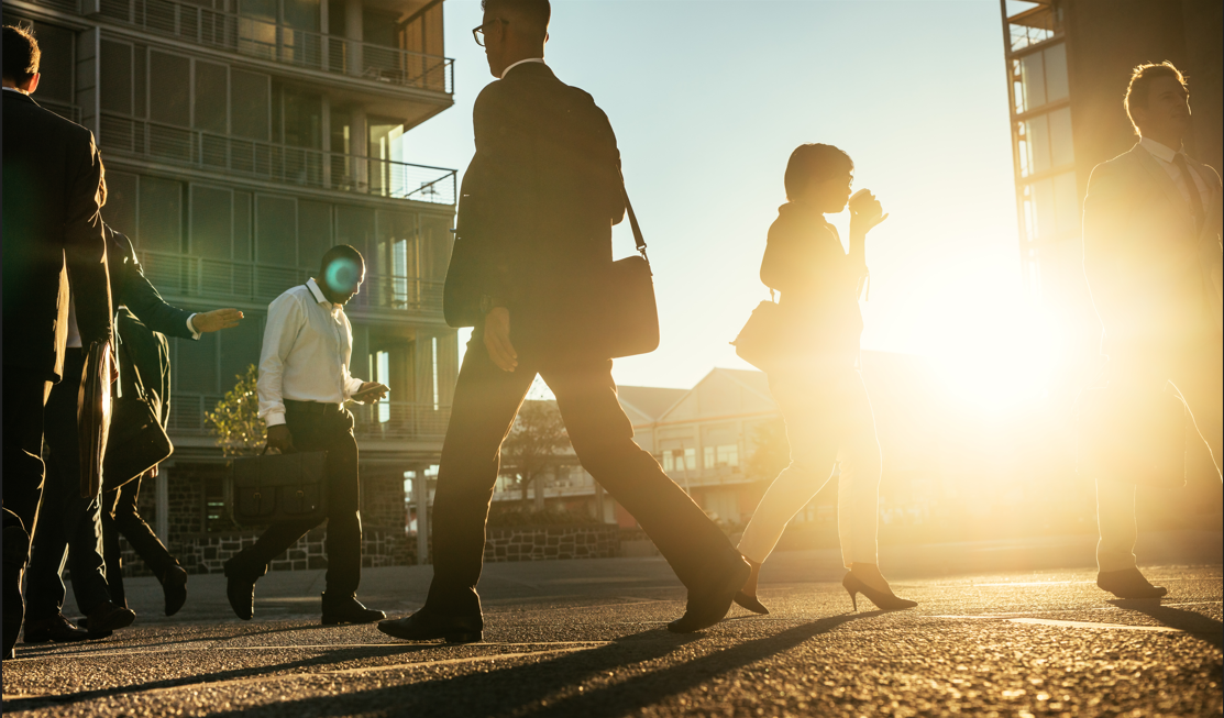 Stock image of city workers