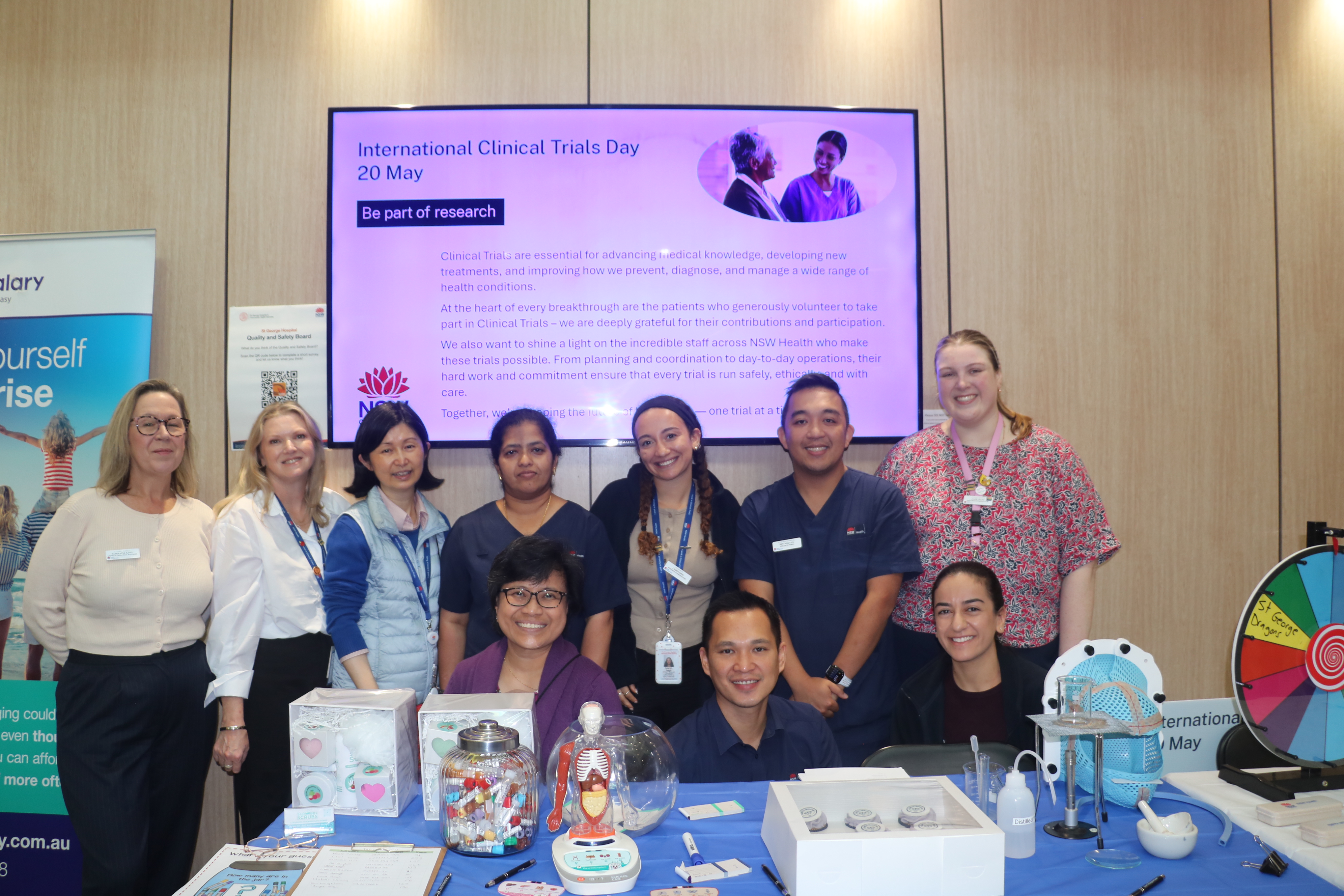 Clinical trials staff at event