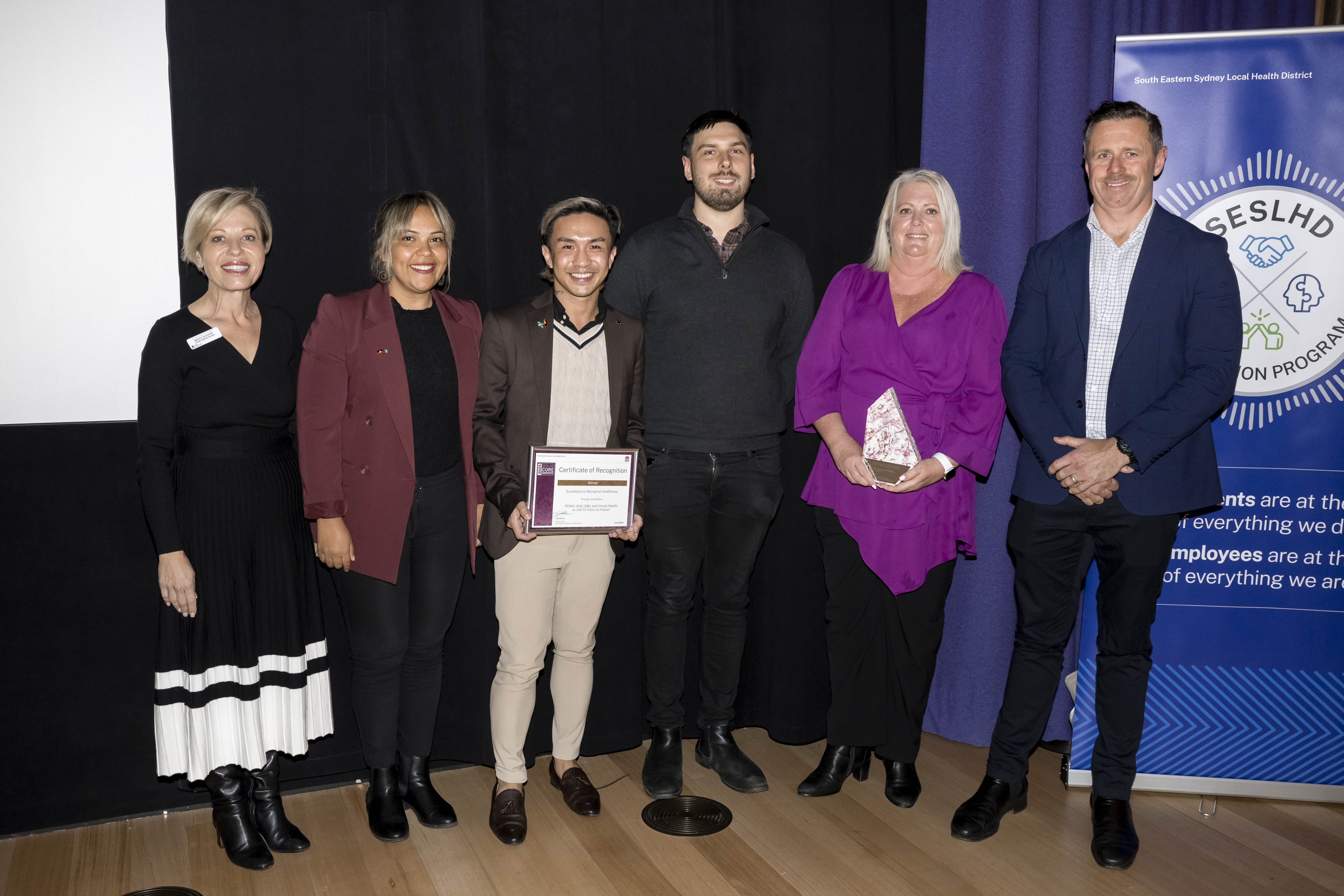 Photo of Aboriginal Healthcare team with award