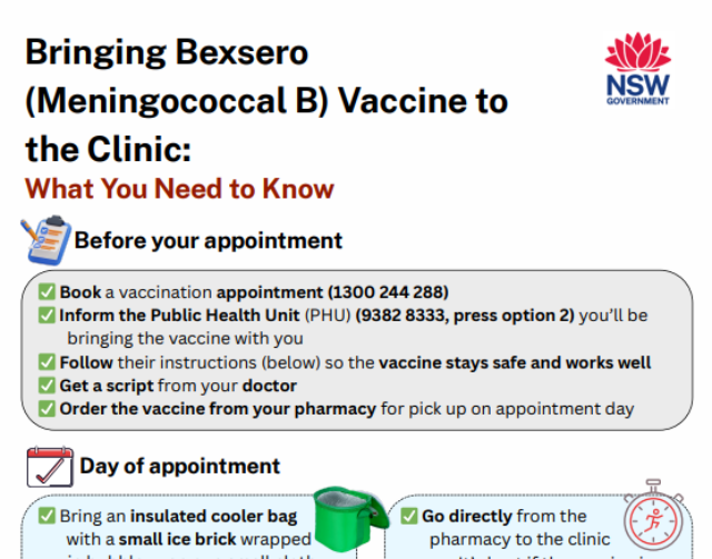 image of Bexsero fact sheet