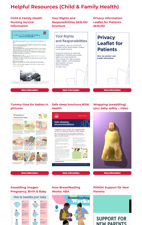 Helpful Resources (Child & Family Health)