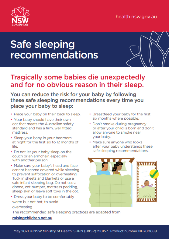 Safe sleep NSW Health