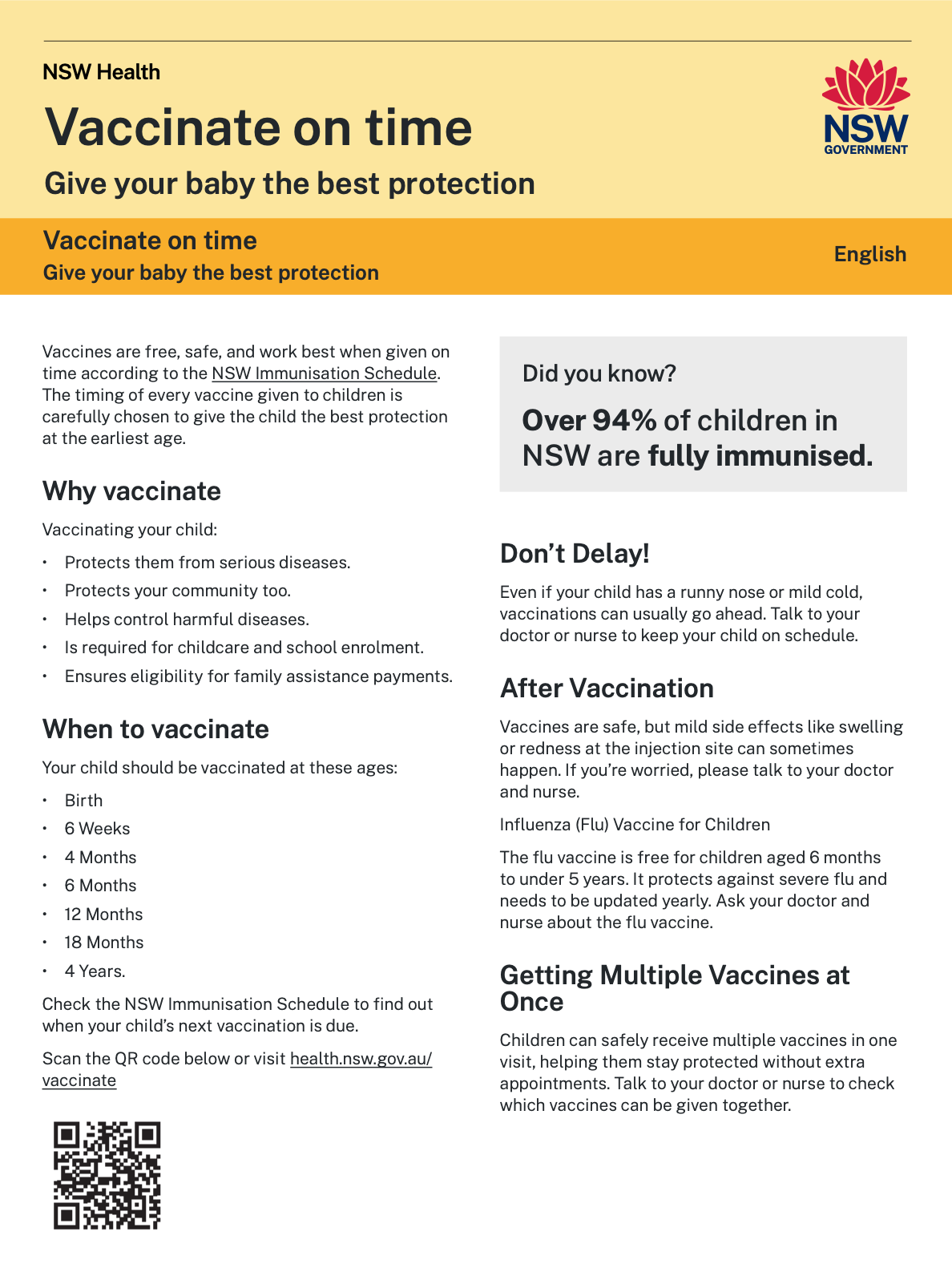 Vaccinate on time