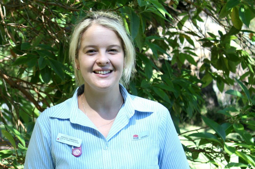 Hayley Sheehan in uniform in outdoor setting