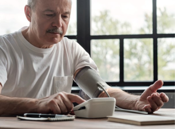 Person looking at smartphone app on mobile device
