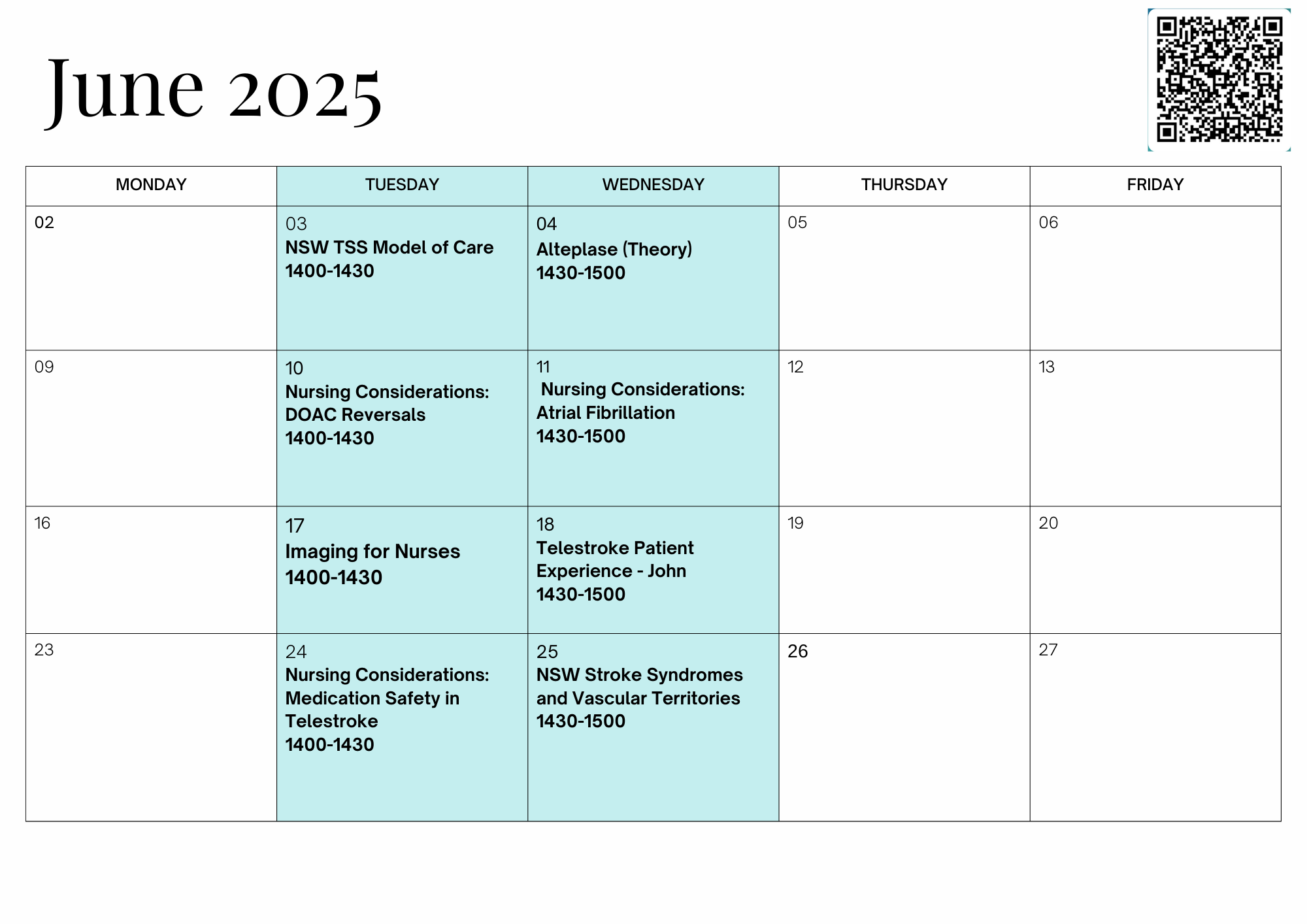 june calendar