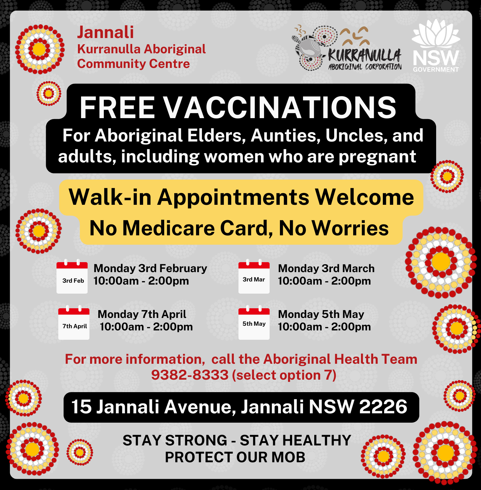 Jannali – Kurranulla Aboriginal Community Centre-vaccination clinics 