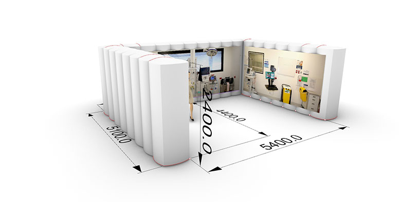 Pop up resuscitation room