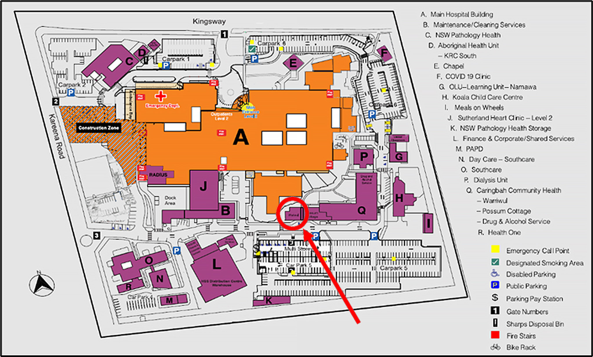 Map of Sutherland Hospital 