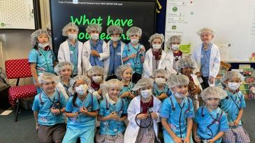 A group of students from Sans Souci Public School dressed as doctors and nurses