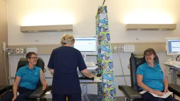 Staff receive their flu vaccinations
