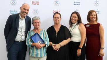 Registered Nurse Olga Jandzio (pictured second from left), who first started her career in NSW Health 50 years ago