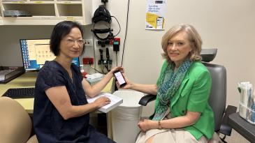 Dr Ridia Lim and Kim Gardiner